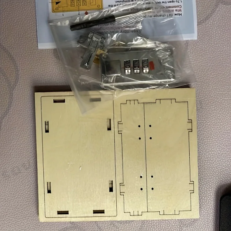 صندوق الكنز ثلاثية الأبعاد خشبية اليدوية صندوق كلمة المرور الميكانيكية لتقوم بها بنفسك مقفل محفورة صندوق كلمة المرور هدية عيد ميلاد بانوراما أطقم منمذجة #4