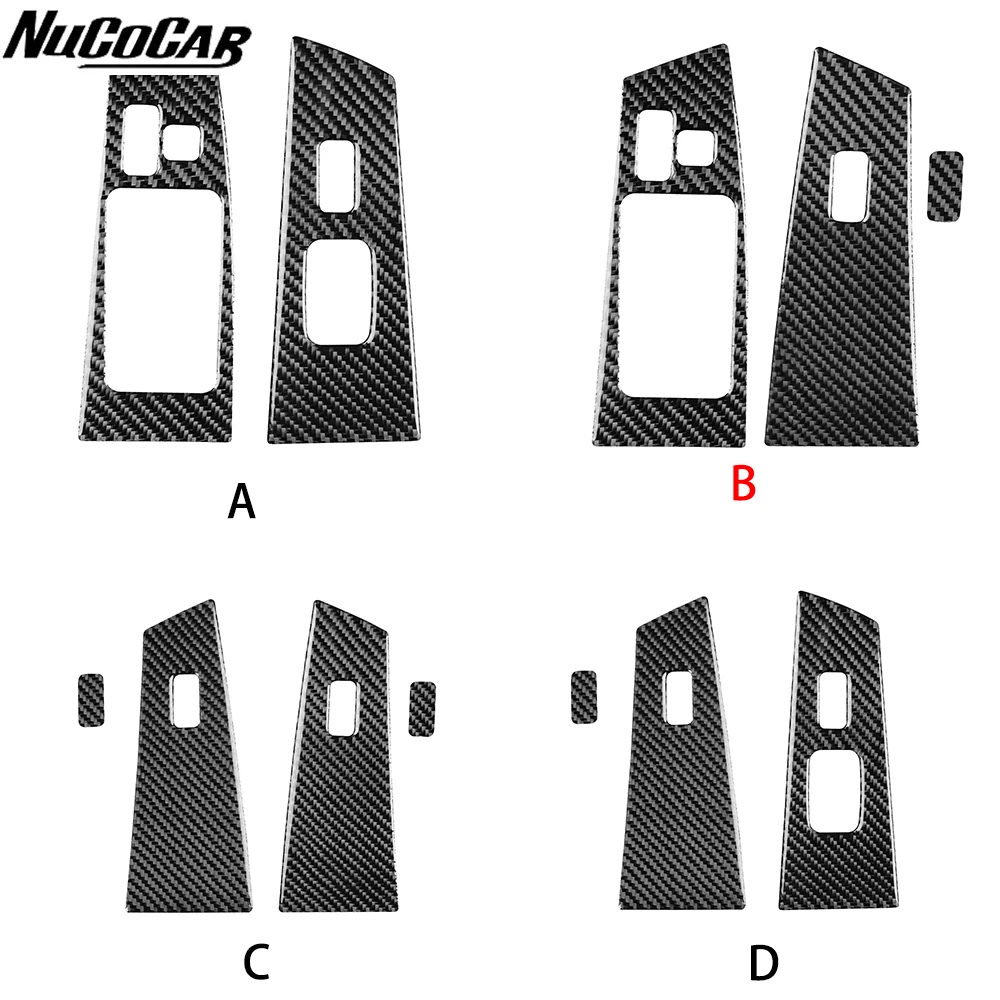 For Toyota Corolla 2003-2008 Carbon Fiber Front door window lift control panel Car Accessories Interior Decorative Stickers