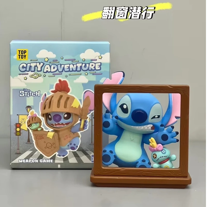 

Слепая коробка Disney Stitch City Adventure - Mystery Surprise 626, милая кукла, украшение из ПВХ, подарок для декора рабочего стола, подарок на день рождения