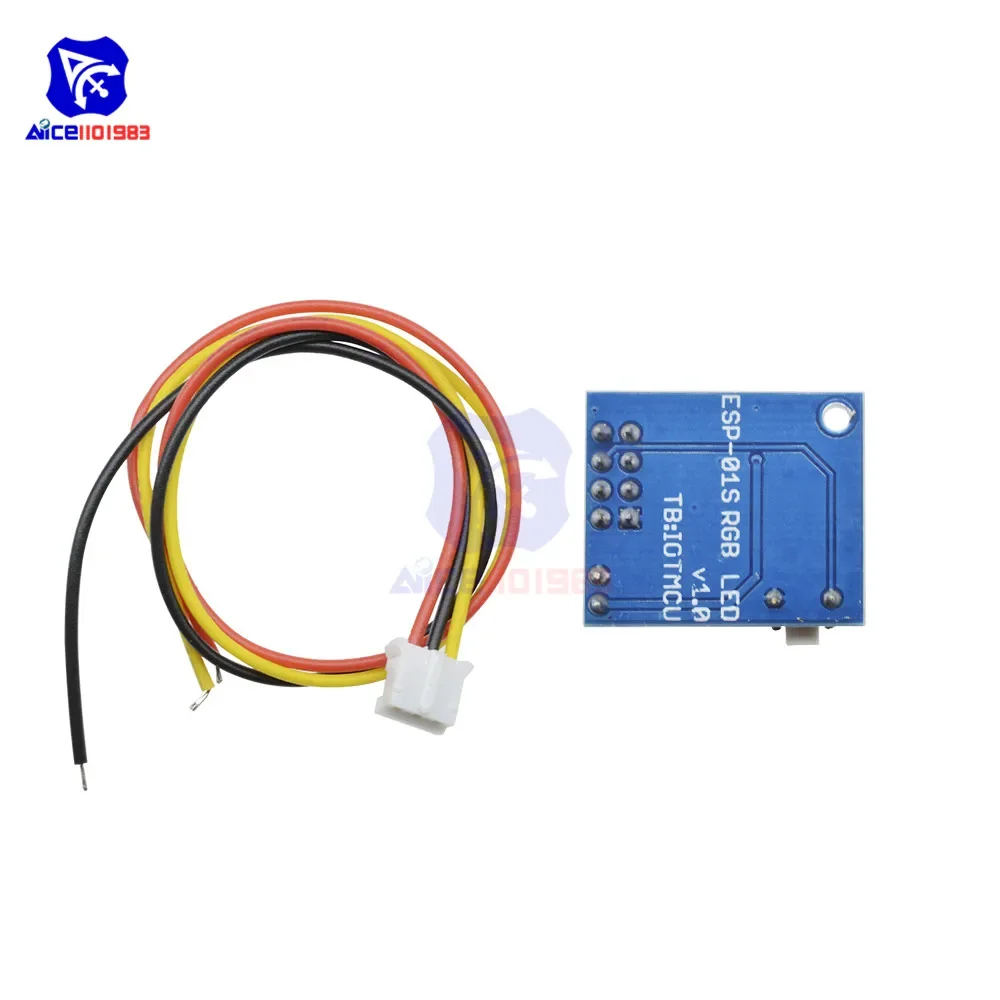 diymore ESP8266 ESP-01 ESP-01S Socket WS2812 RGB LED Controller Adapter Module DC 5V for Arduino IDE with Wire