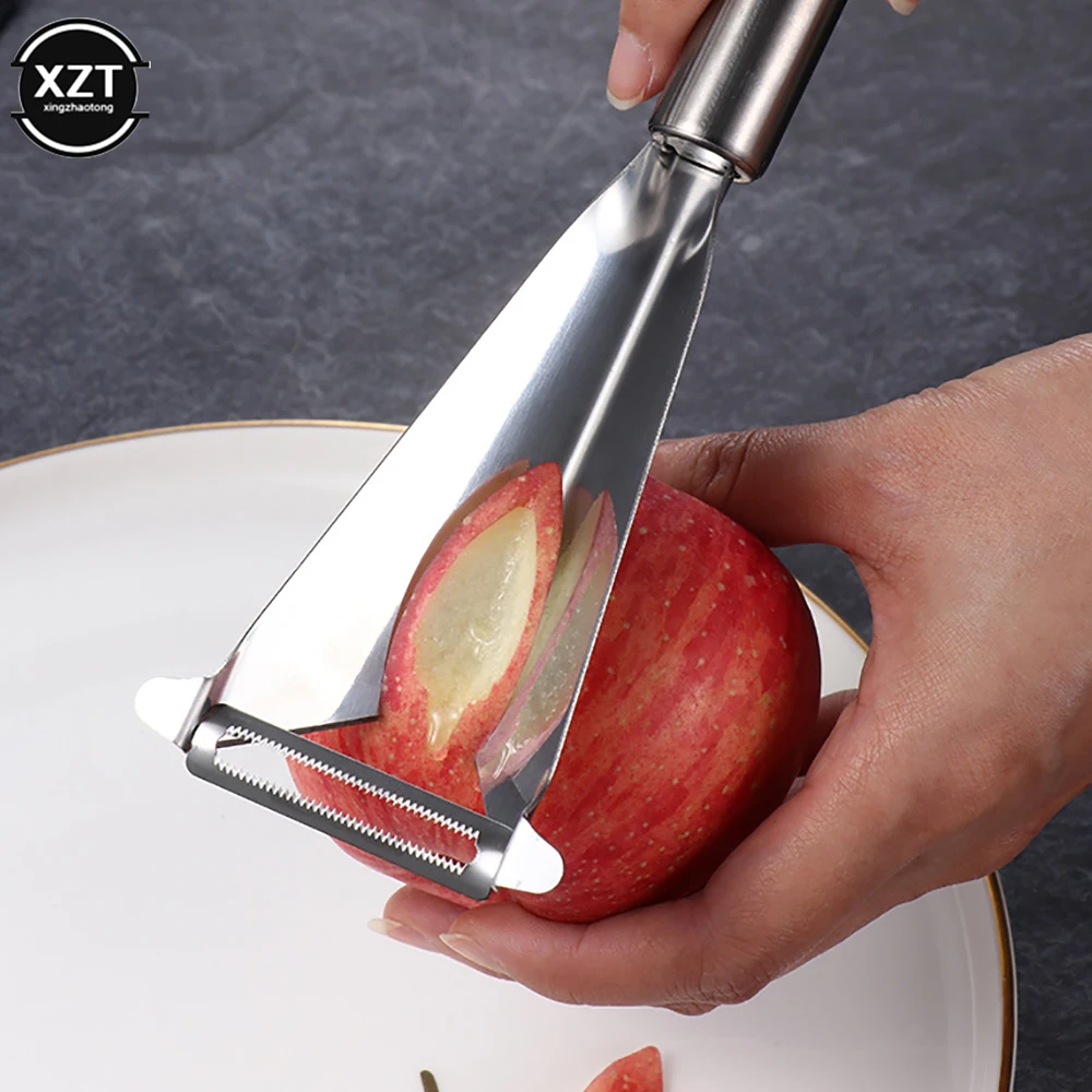 New Stainless Steel Fruit Carving Knife Triangular Shape Vegetable Knife Slicer Antislip Engraving Blades Kitchen Accessories