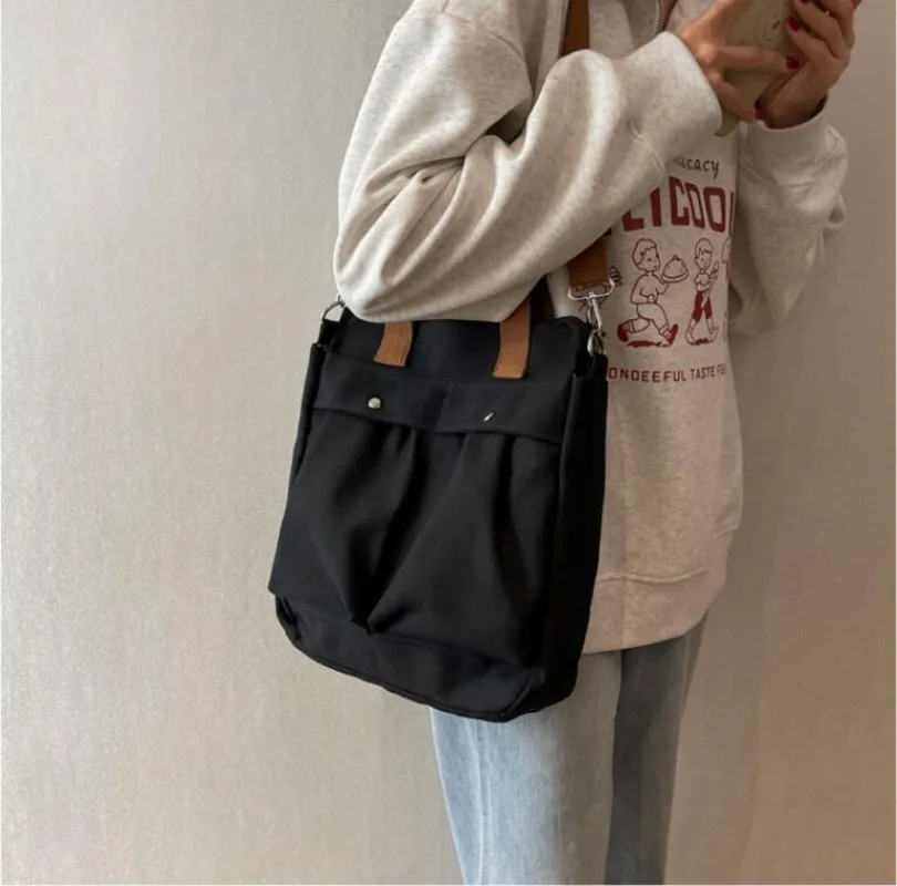 Fashion Shoulder Bag Women Versatile Minimalist Commuting Large Capacity Handbag Crossbody Canvas Bag Women's Shopping Bag