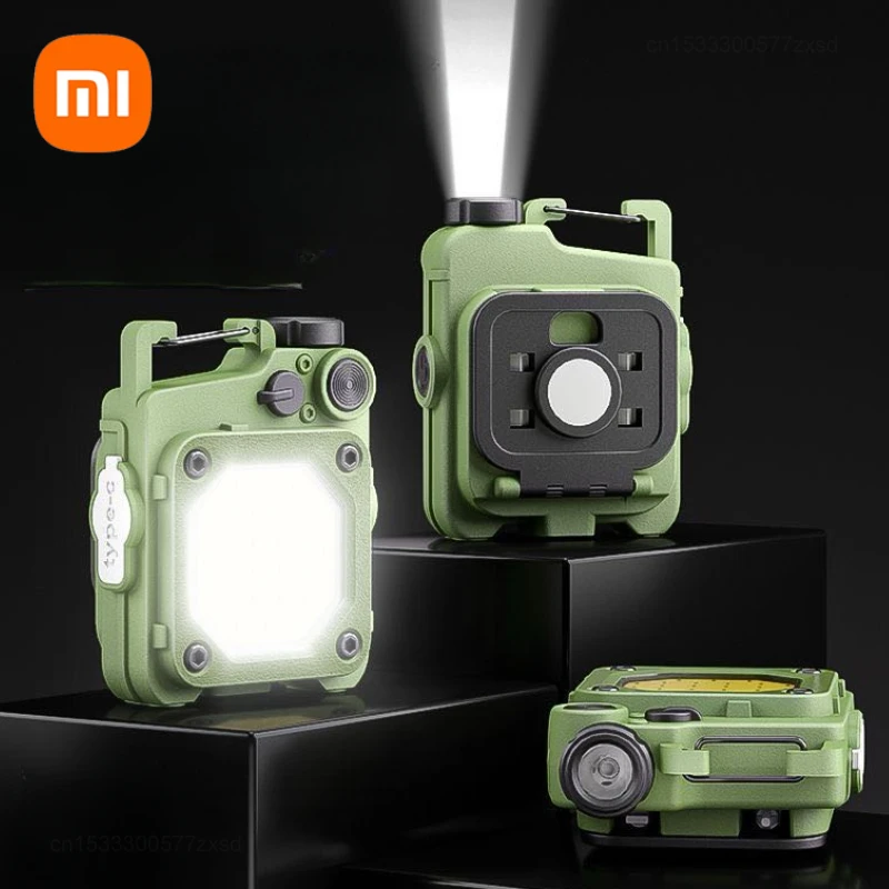 Xiaomi LED Flashlight Keychain Light Bright COB Lights USB Rechargeable Work Light Fishing Lanterna with Magnet Outdoors Lamp