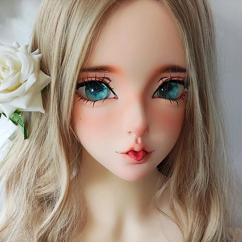 شخصيات أنيمي تأثيري أنثى/فتاة الراتنج كامل الرأس/نصف عقال قفل BJD قناع شخصيات كرتونية تأثيري Kigurumi أو قناع