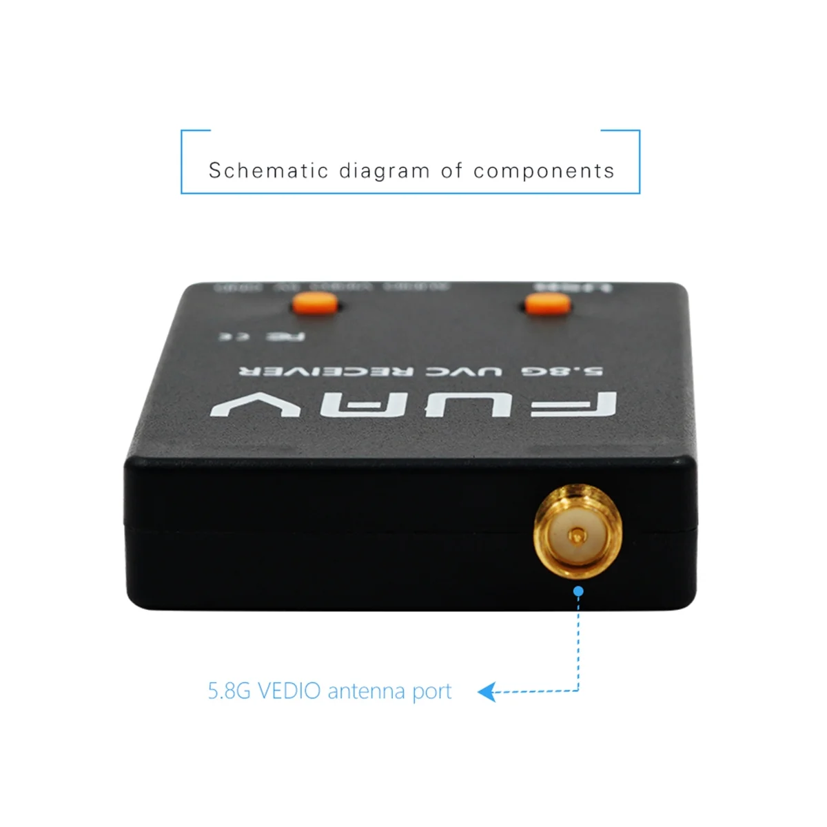 Skydroid-Controle Único Mini Receptor FPV para Android Phone, Transmissão de Vídeo, Downlink Áudio, OTG 5.8G 150CH, UVC