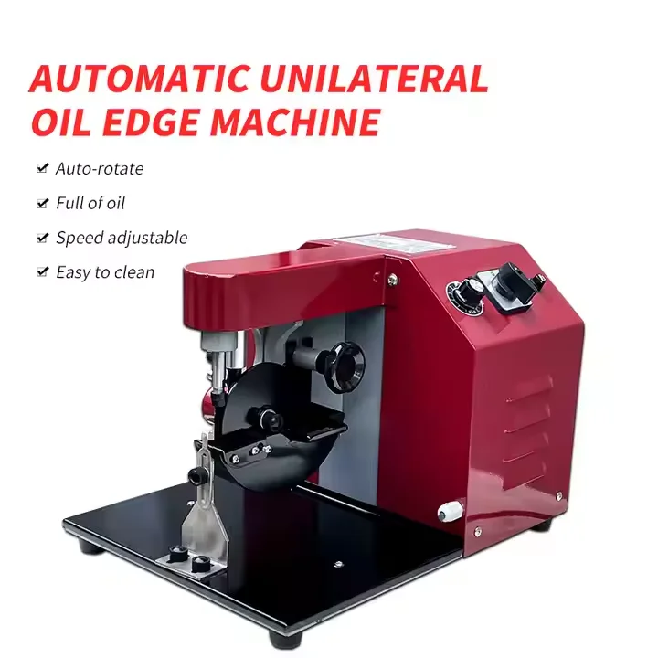QK-304 Small Size Automatic Roller Oil Wallet Making Machine Leather Edge Paint Machine