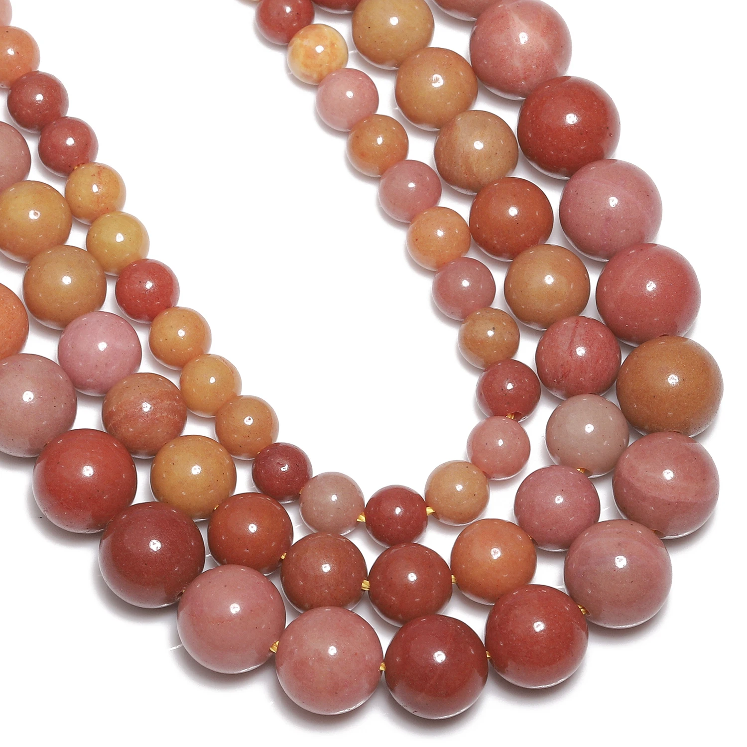 6mm 8mm 10mm Colorful Alashan Jade Stone Beads Handmde DIY Natural Bracelet Loose Beads For Jewelry Making Accessories