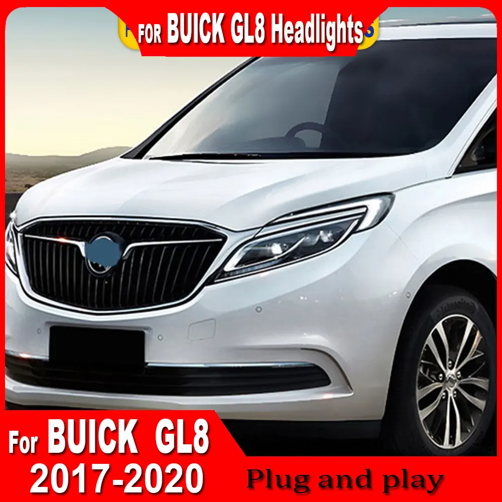 

Car Full LED Headlights For Buick GL8 Headlight 2017-2020 Headlights GL8 DRL Turn Signal High Beam Angel Eye Projector Lens
