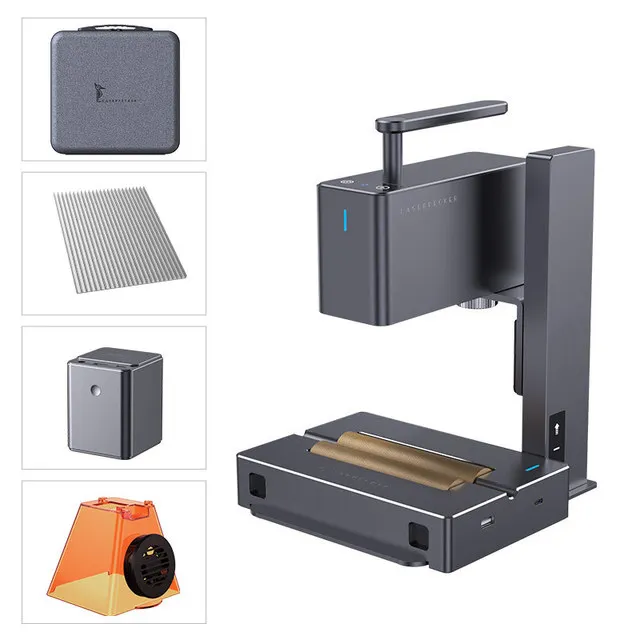 5w Laserpecker 2 Leather Paper Laser Marking Desktop Small Metal Fiber Laser Engraving Machine Engraver Printer