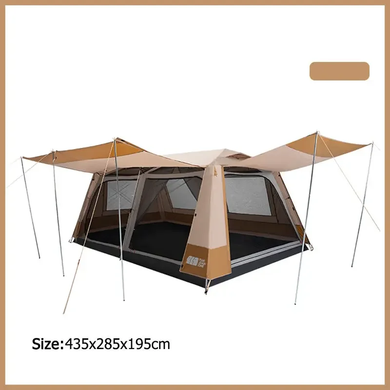 Family Camping Tent Large One-touch Folding Living Shell Living Room Glamping Luxury Camping Big Tent Automatic Waterproof tent