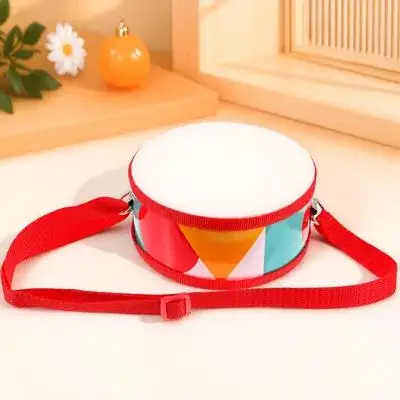 1 مجموعة على الوجهين الصغيرة كمين طبل قرع أداة التعليمية الموسيقى مجموعة طبلة لتنمية الدماغ #6