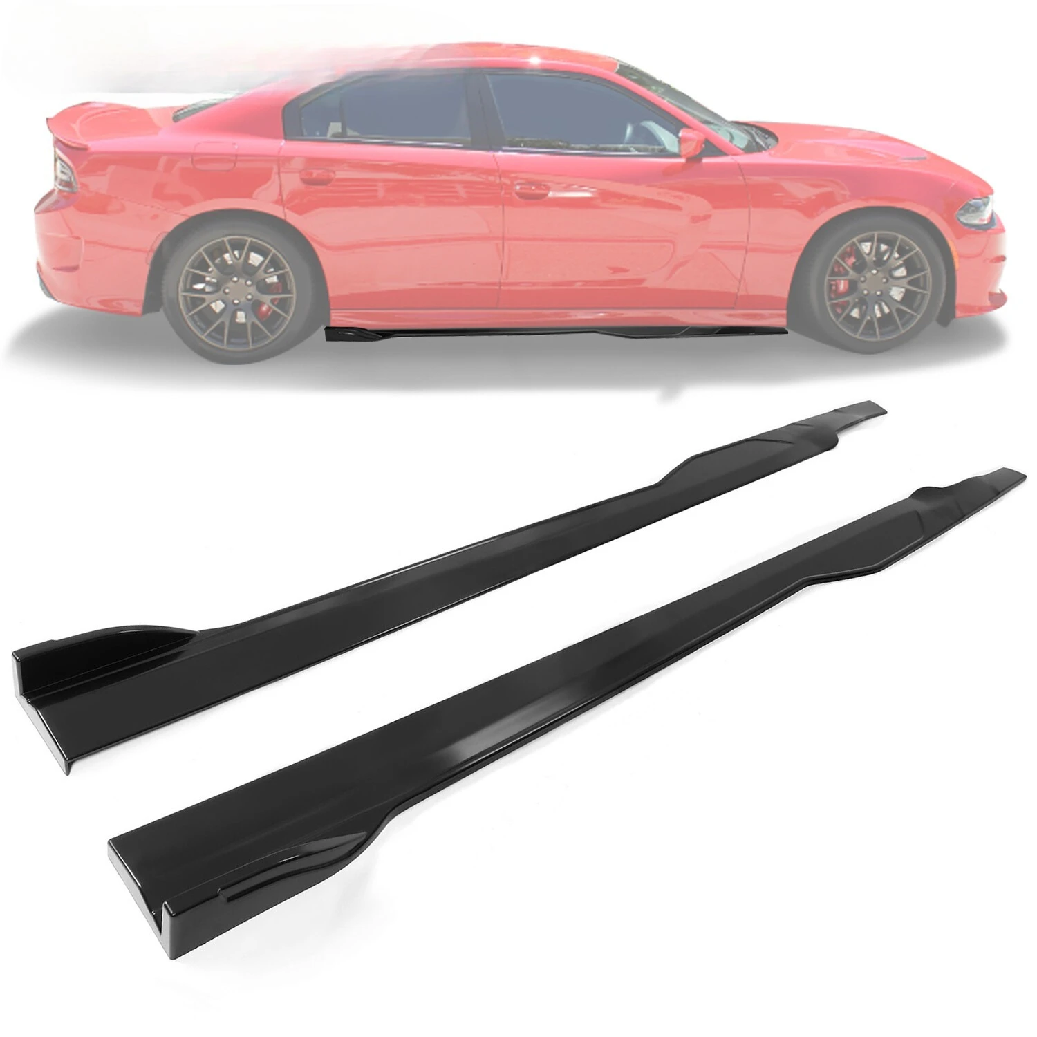 

Side Skirts Fit 15-23 Dodge Charger SRT Daytona Scat Pack GT R/T PP Black