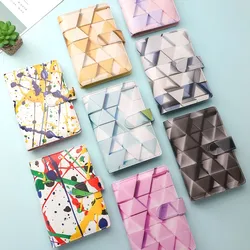 Fashionable Marble Pattern Color Printed Pu Leather A6 Paired With 5 Bags. Loose-leaf Cash Budget Notebook