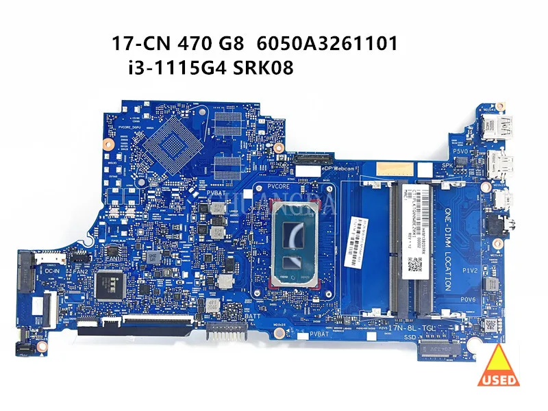 

Used for HP 17-CN 470 G8 6050A3261101 Laptop Motherboard withSRK08 i3-1115G4 SRK02 i7-1165G7 SRK05 i5 M50445-601 GPU100% Teste