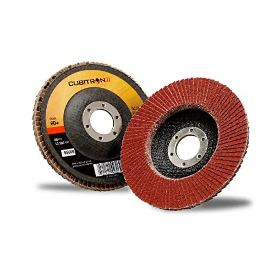 

Cubitron II Flap Disc 967A 80+ 4-1/2 in x 7/8 in Pack of 10 Medium Pressure Light Deburring Scale Removal Oxide Removal Surface