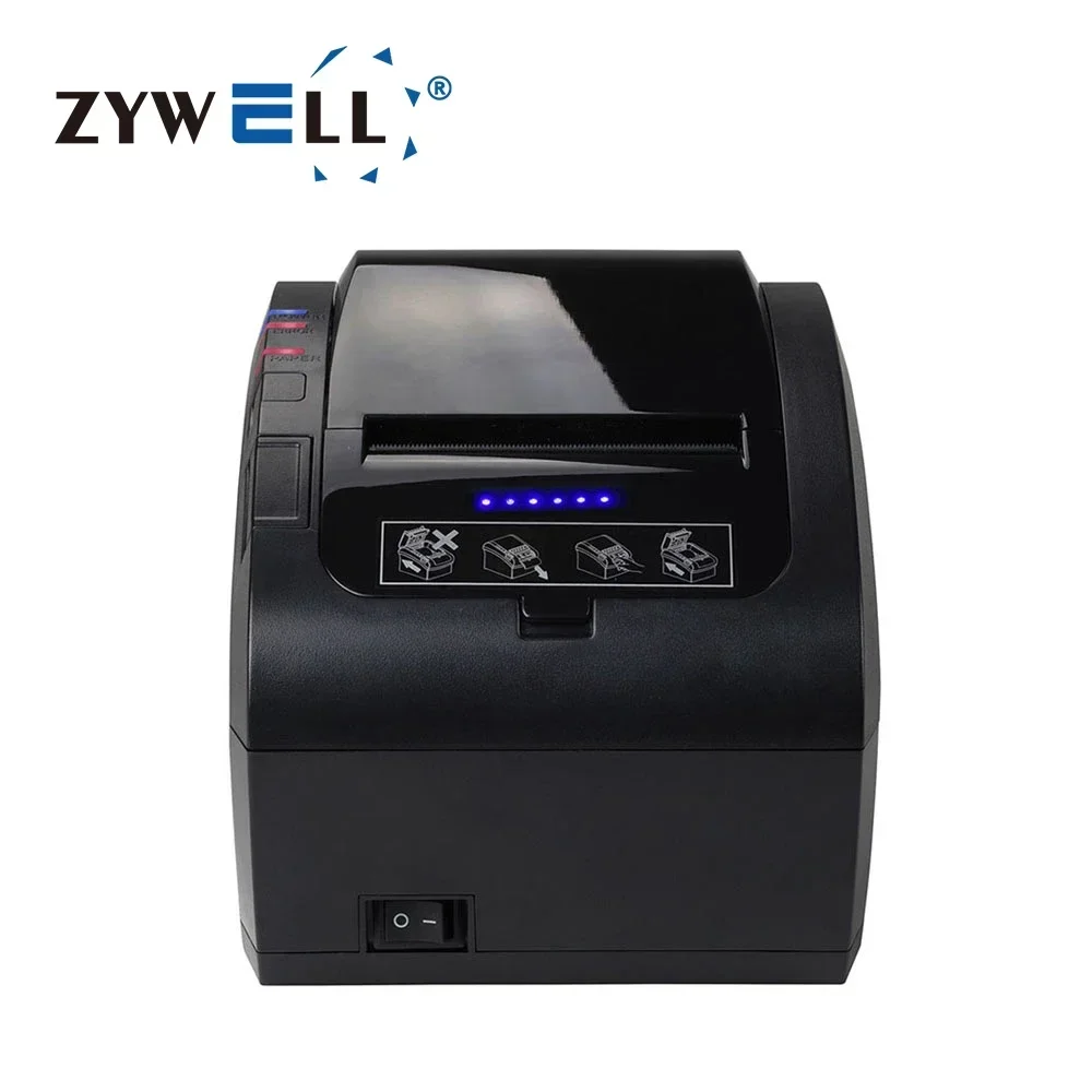 2026/ZYWELL pos systems for supermarket checker price pos machine 80mm bluetooth thermal receipt printer