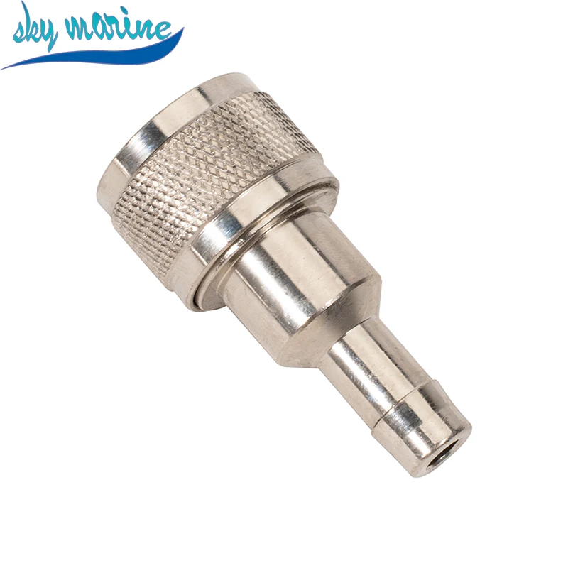 Conector de línea de combustible para barco 033498-10 para motor fueraborda Honda, manguera de púas de 3/8 "para tanque (1991 y más nuevo), lado del tanque cromado hembra