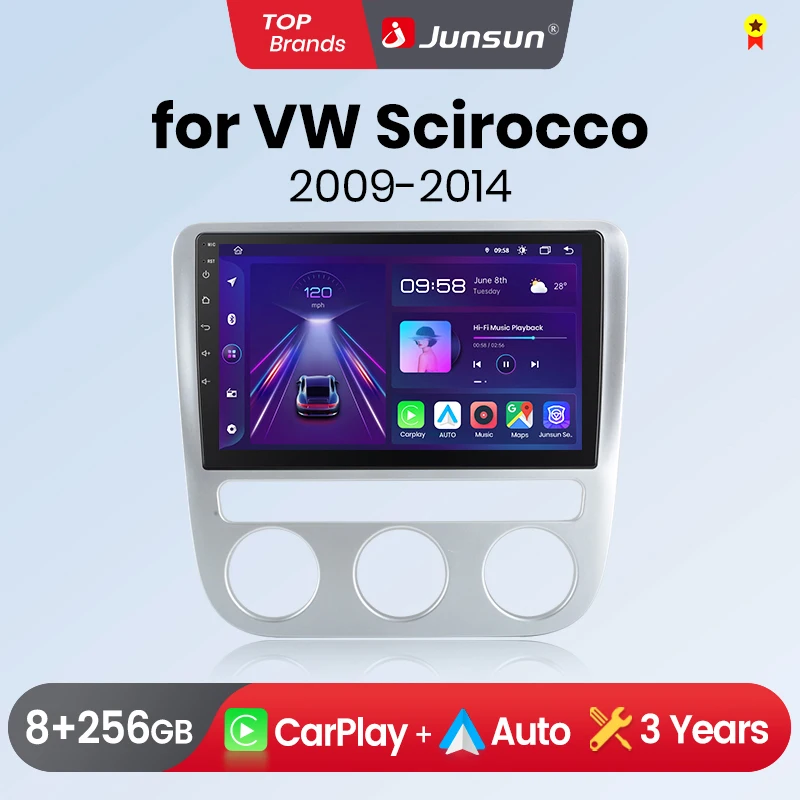 Junsun CarPlay Android Auto Radio Für VW VOLKSWAGEN SCIROCCO 2009 2010-2014 Auto Intelligente Systeme RDS BT DSP 2 din autoradio