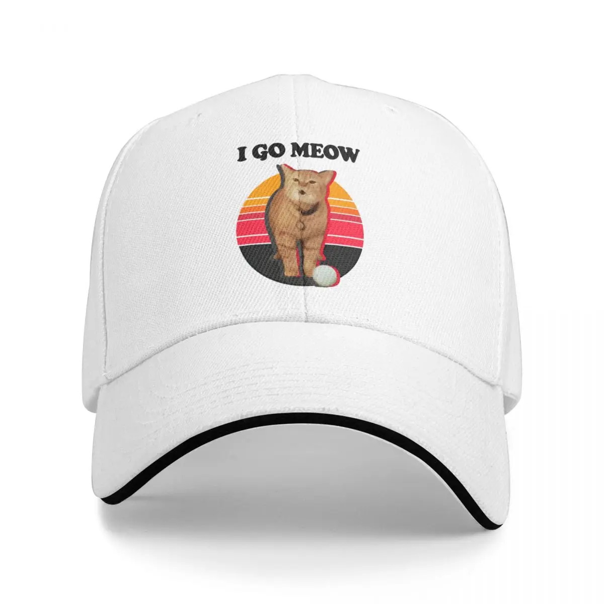 Baseball Caps I Go Meow Funny Cat Song Cat Singing Meme Graphic Unisex Casual Summer Caps