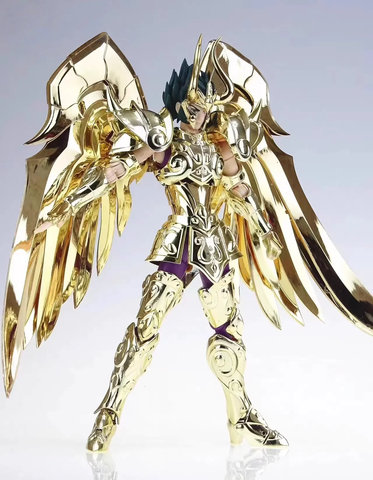 In Stock KUN MST God's Goat / Shura 24K Gold Soul Saint Seiya Saint Clothes Myth EX Capricorn Action Doll Toy Collection Gift