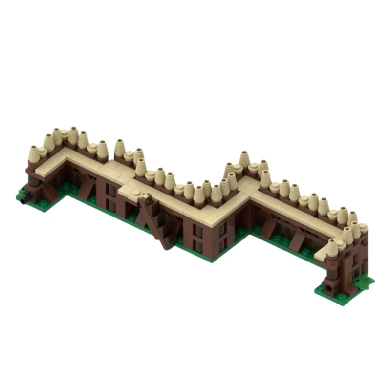 لعبة مكعبات بناء MOC نموذج فناء قلعة القرون الوسطى 366 قطعة هدية إبداعية للعطلات مناسبة لجميع المتحمسين #3