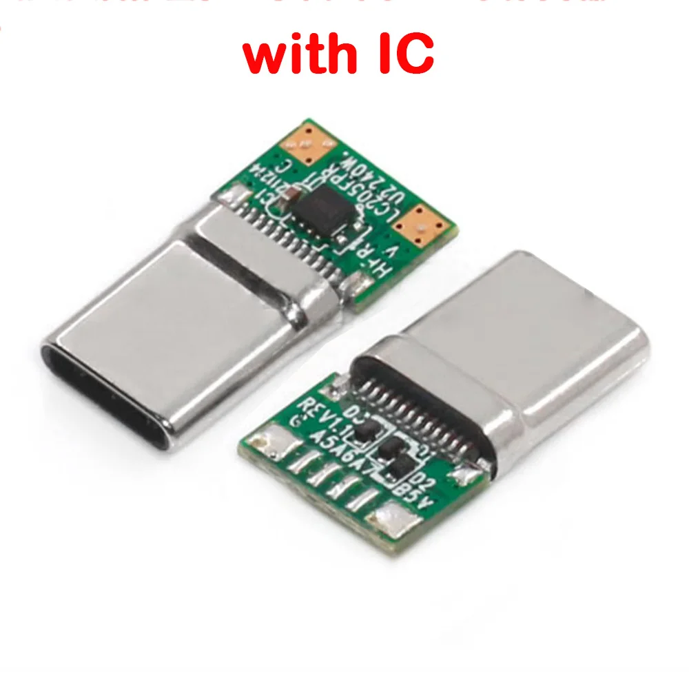 USB 3.1 タイプ C コネクタプラグ 24 ピン高周波バージョン IC 240 ワット高速伝送超高速充電ポート DIY