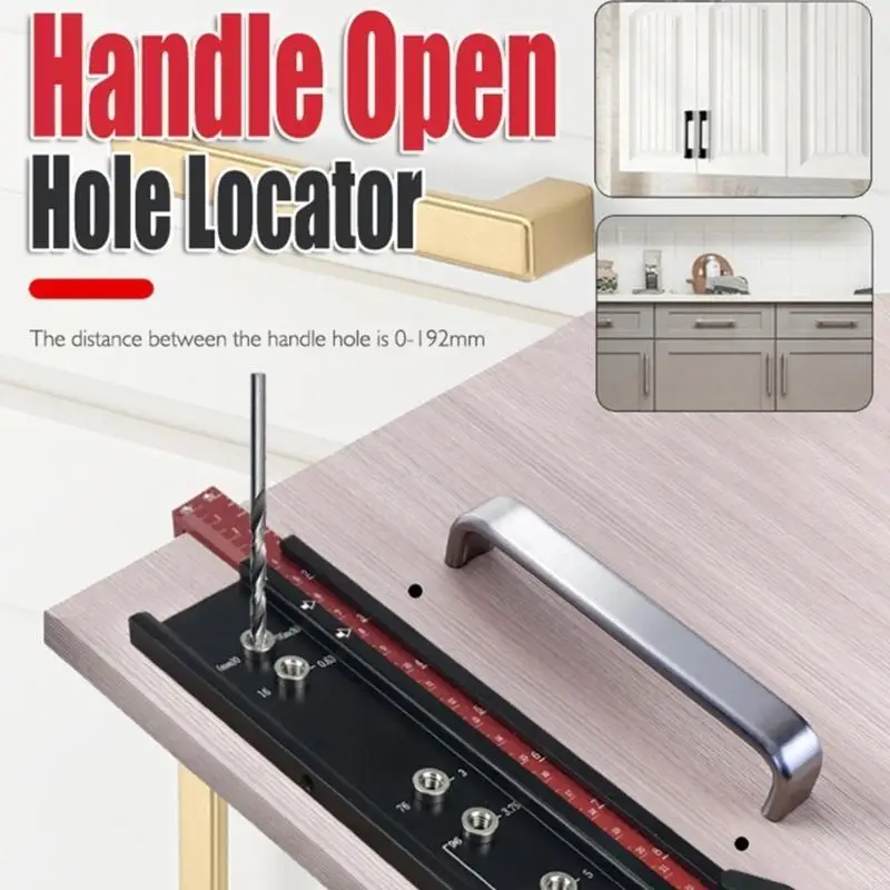 

37MB Hole Positioners Drill Guide for Handles Drill Template Guide Woodworking