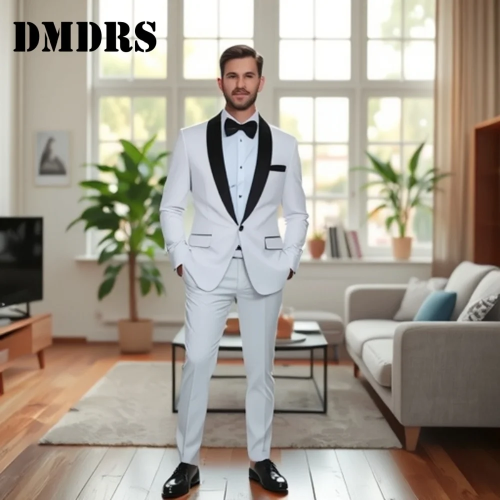 

Formal Color Block Mens 3 Piece Luxurious Business Suit Set Suitable For Weddings Groom Office Mens Attire Graduation Ceremony