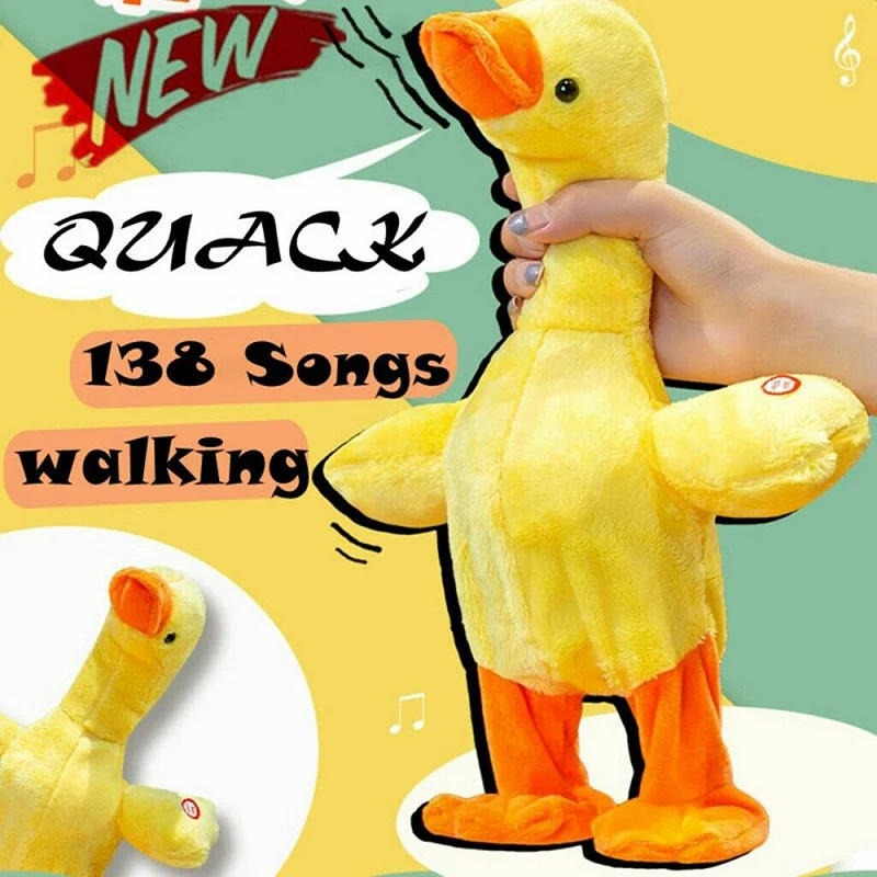 Talking Singing And Walking Duck Toy Singing  For Adult