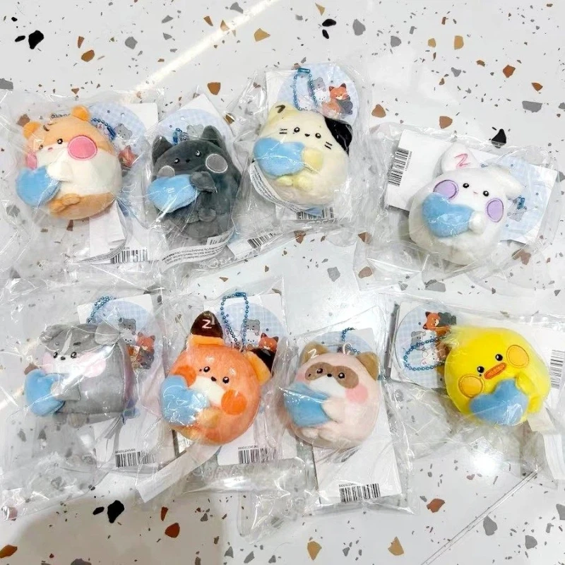 Zeroni Fluffy Wonderland Heart Shaped Plush Round Toy Magnetic Pendant Plush Key Bag Star Merchandise Kawaii Holiday Gift