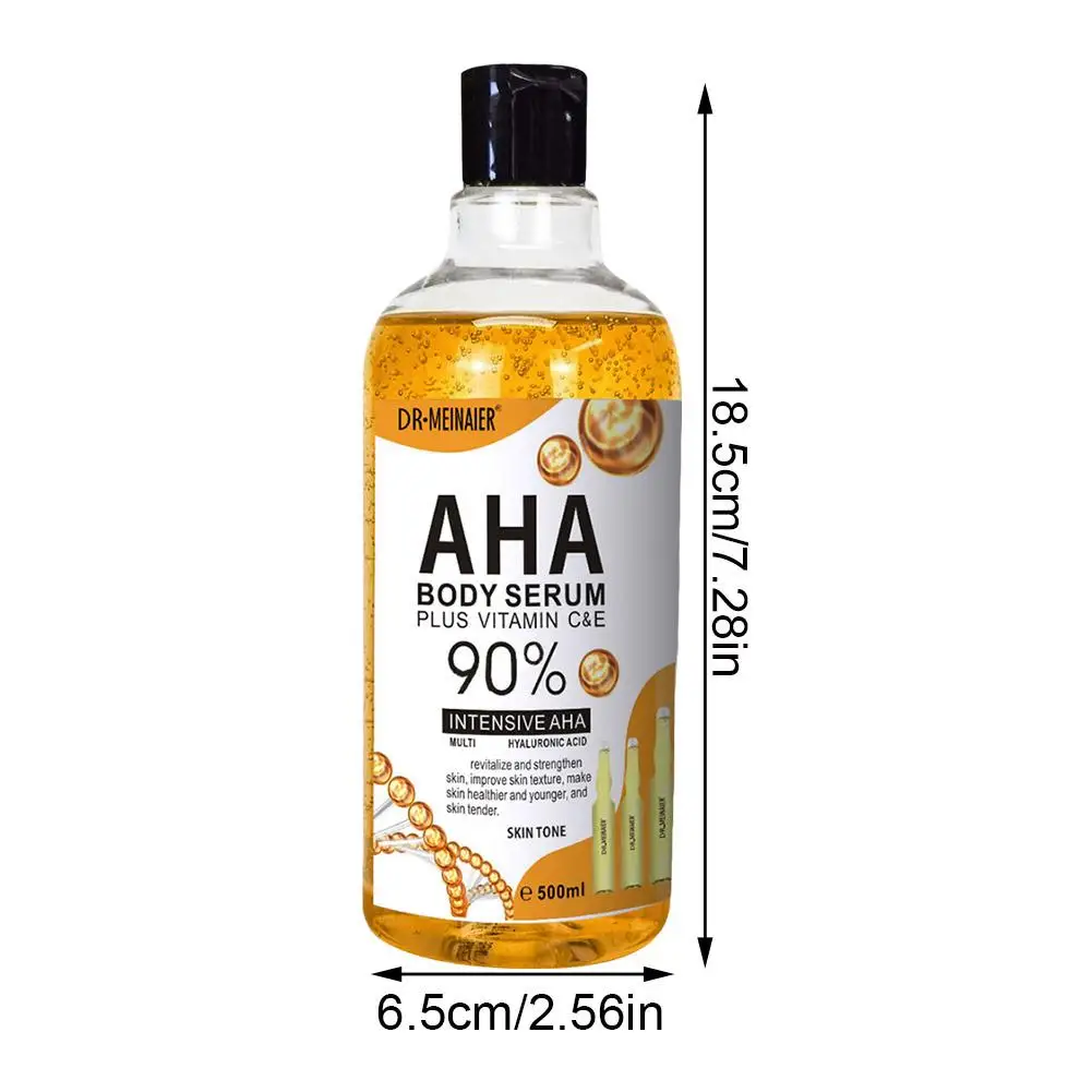 AHA Plus-suero facial con vitamina C y E, Corrector de manchas, crema blanqueadora, hidratante, aclarante corporal, 500ml