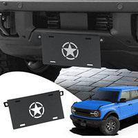 For Ford Bronco 2021-2023 Front Bumper License Plate Holder Bracket Registration Plate Frame Mount
