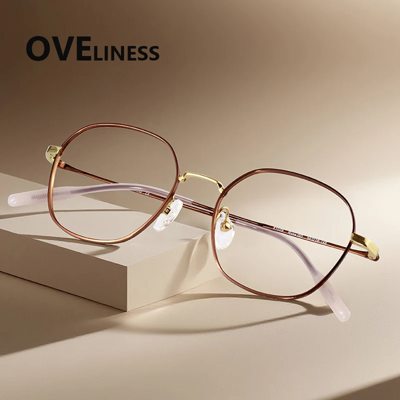 

Pure Titanium Glasses Frame Women Men New Brand Design Square Eyeglasses Full-Rim Ultralight High Quality Spectacles Eyewear
