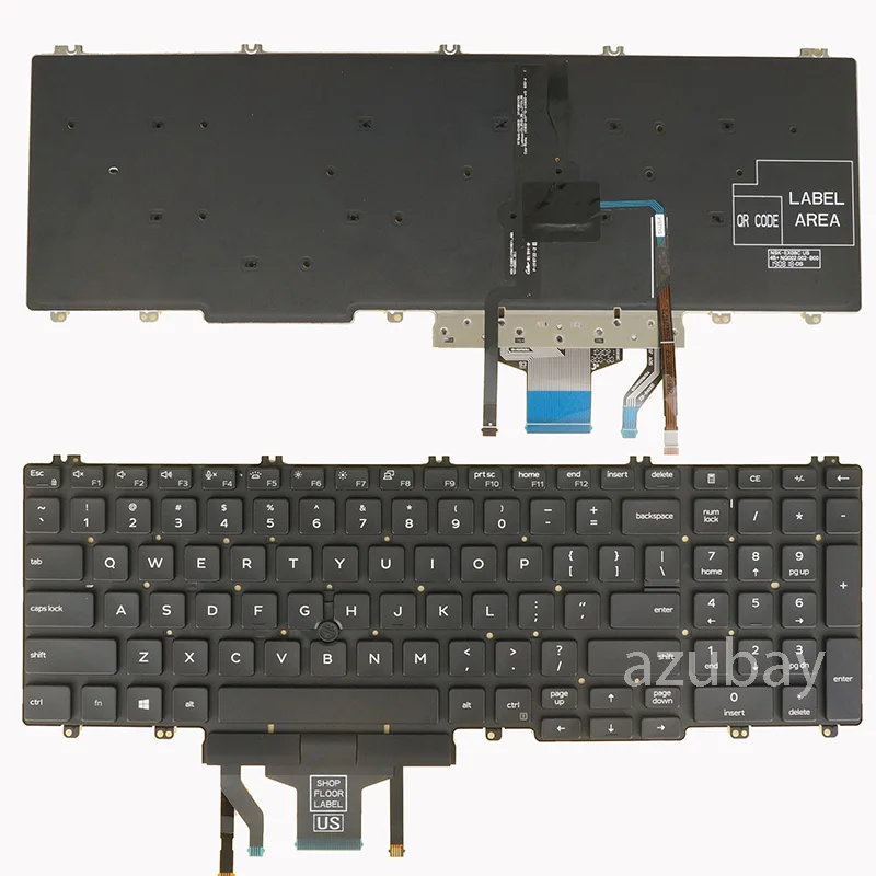 Imagem -03 - Teclado Retroiluminado para Dell Latitude Dell 5500 5501 5510 5511 0xm7p7 us br Português Norueguês cf Hebraico Árabe Reino Unido Alemão Qwertz jp