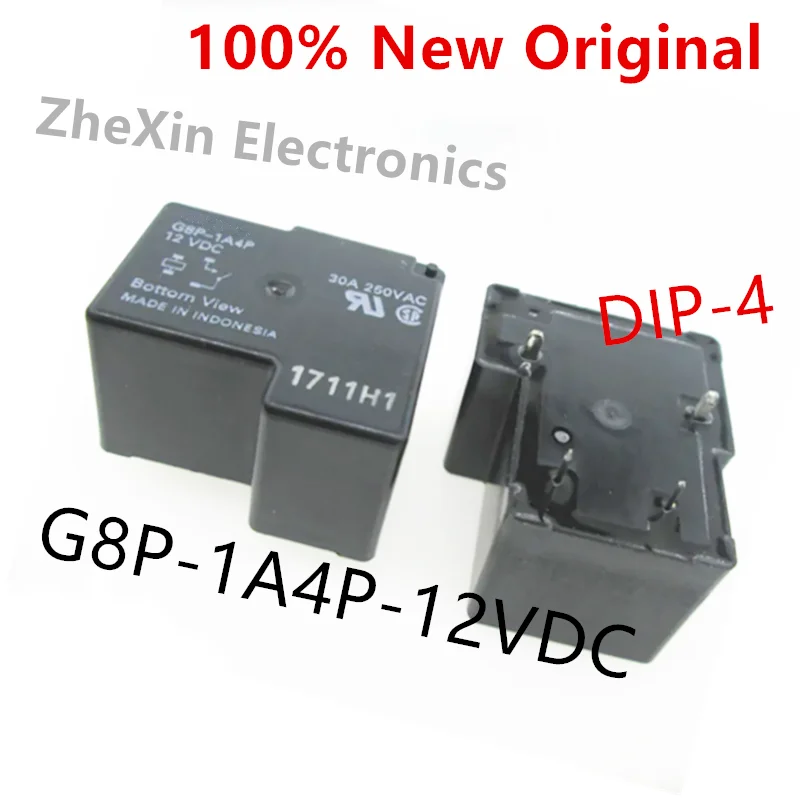 2-5PCS/Lot  G8P-1A4P-12VDC 、G8P-1A4P-24VDC  DIP-4  SPDT  New original electromagnetic power relay   G8P-1A4P 12VDC