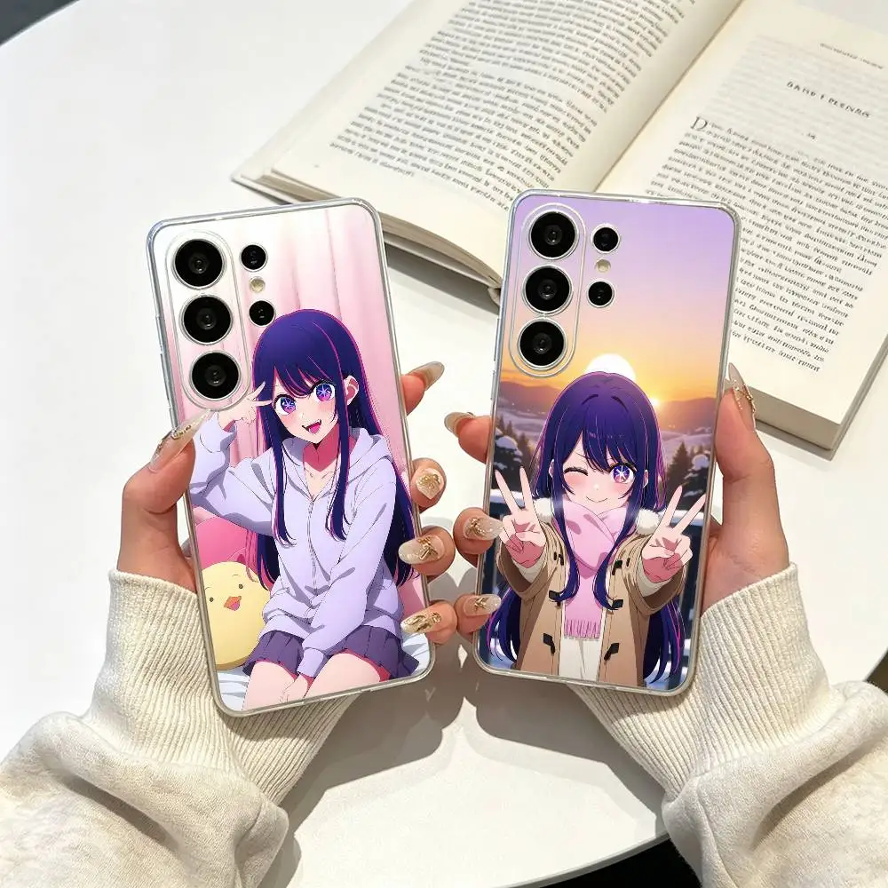 O-Oshi no Ko-Ai Hoshino Phone Case For Samsung S25,S24,S21,S22,S23,S30,Ultra,S20,Plus,Fe,Lite Transparent Cover