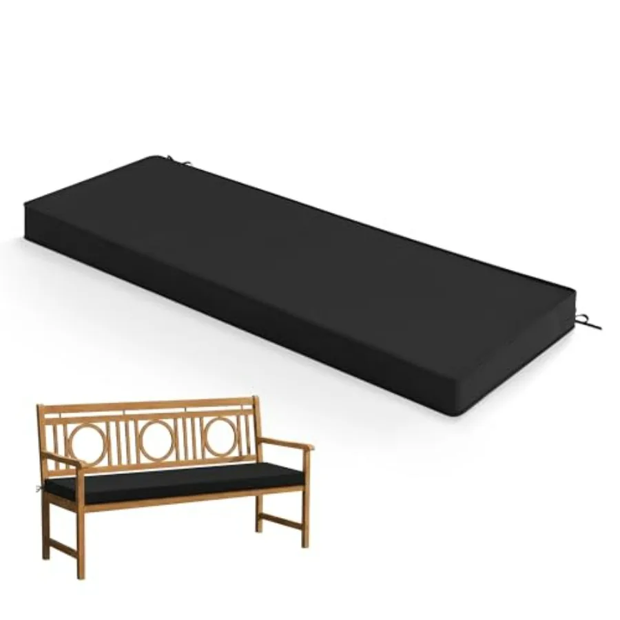 

Outdoor Bench Cushion: Waterproof and Fade Resistant Patio Furniture Cushions - Non-Slip Bench Pad Cushion with Removable Cover