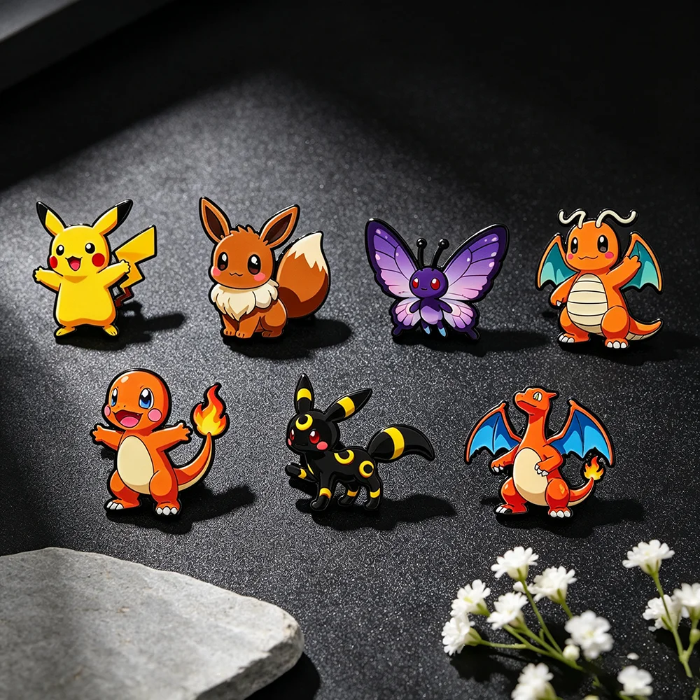 Colorful Fantasy Cartoon Creature Enamel Pins, Monster Animal Lapel Brooch Badges, Backpack Decor Gift