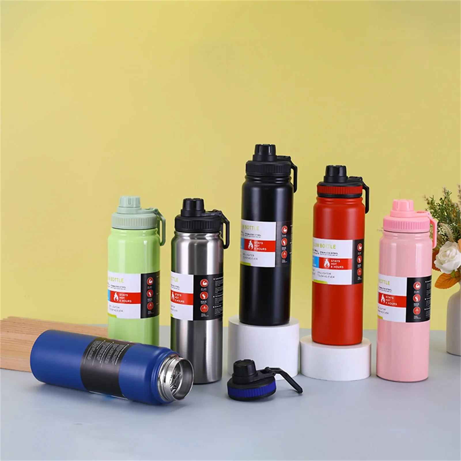 

2024 New Stainless Steel Insulated Water Cup Stainless Steel And Vacuum Insulated Daily Leisure Sports Car Water Bottle Spikes