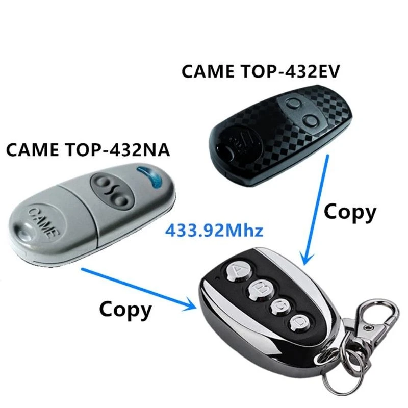  Universal 4 Buttons Garage Door Opener Remote Control 433MHZ Cloner for Gadgets Car Gate Garage Door