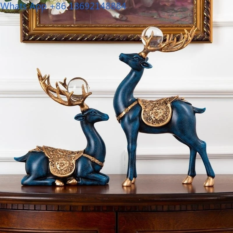 Living Room Decorative Figure for Cabinet TV Stand Entryway Home Wedding Gift New Residence Deer Ornament