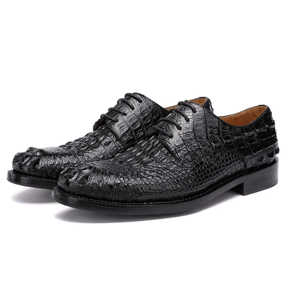 hulangzhishi crocodile skin Handmade men's shoes comfortable business dress leather shoes factory men formal shoes