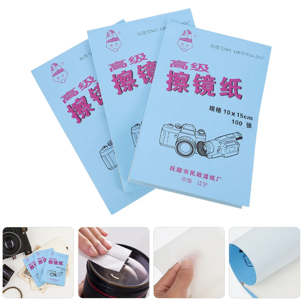

5 Books Lens Cleaning Tissue Paper Scratch Proof Camera Eyeglass Cleaner Wipes Glass Screen Phone Lens Cleaning