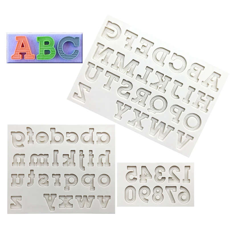 Gotische Alphabet- und Zahlen-Fondant-Kuchenform Schokoladenform für Küchendekoration – Detail 8