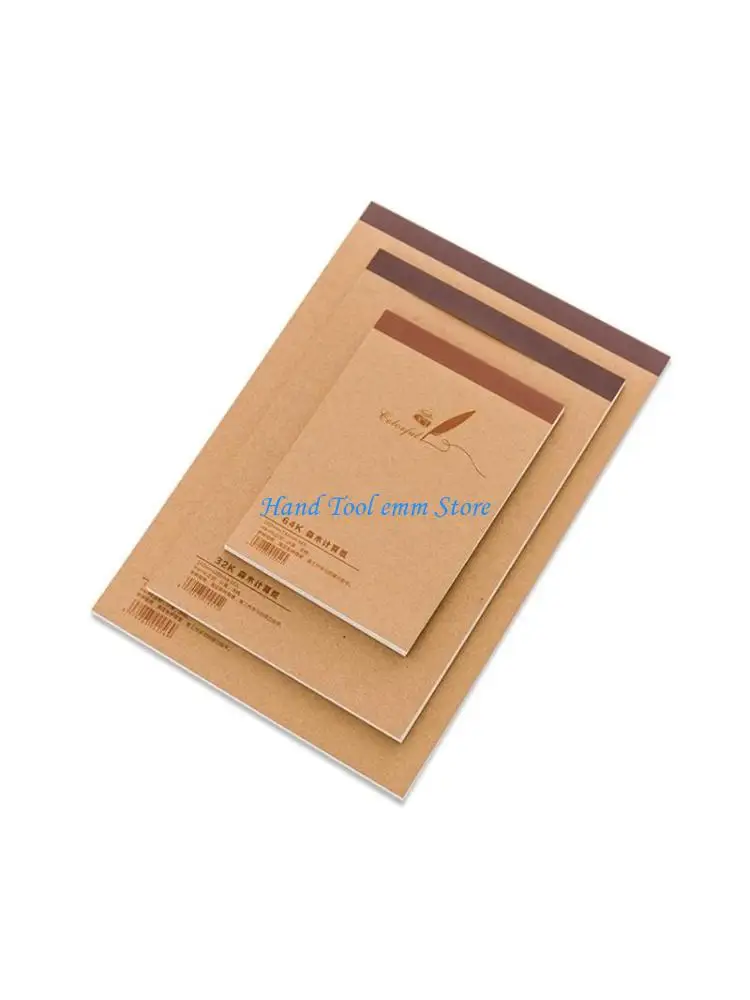 H37F 60 Sheets Blank Note Papers Drawing Paper Pad Drafting Pad Portable