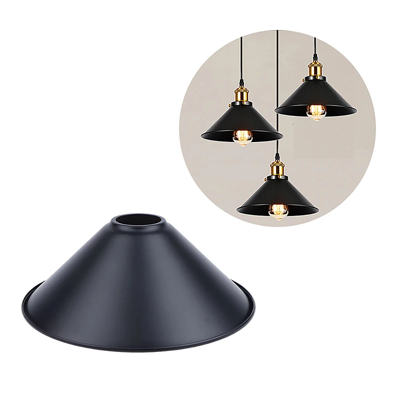 1pc Black Iron Lampshade American Retro Industrial Style Chandelier Wall Lamp Table Lamp Lampshade For Restaurant Clothing Store