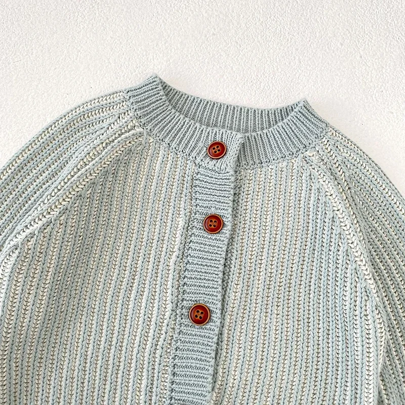 2026 ربيع جديد فتيات صغيرات يتدربن على المشي الفتيان الحياكة سترة سترة الوليد طفل الفتيات الفتيان سترة معطف 0-3 سنوات ملابس الأطفال