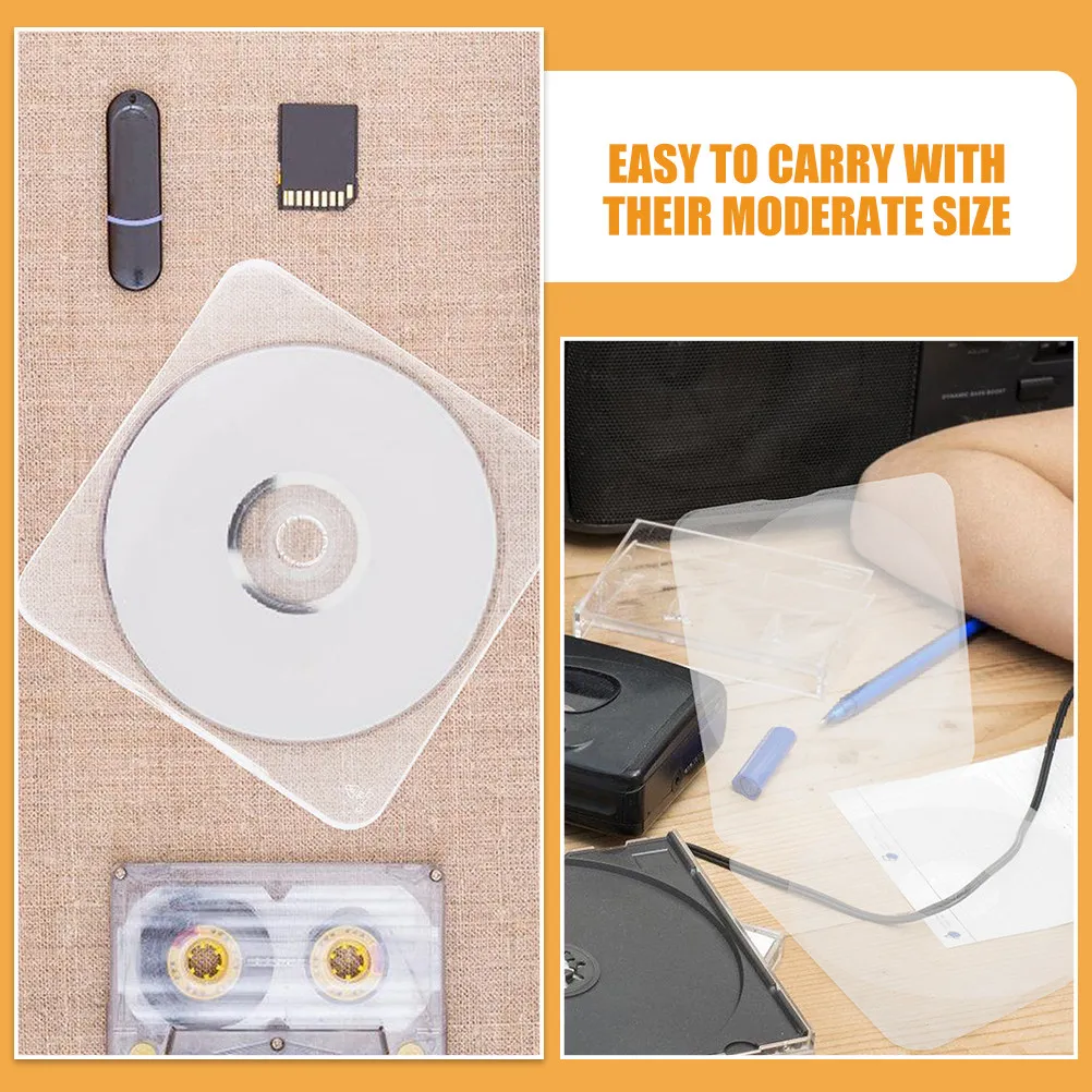 10Pcs Transparent Cd Boxes Dvd Storage Cases Compact Light Easy Carry Clear Plastic Cases for Cds Dvds Travel Safe Reusable
