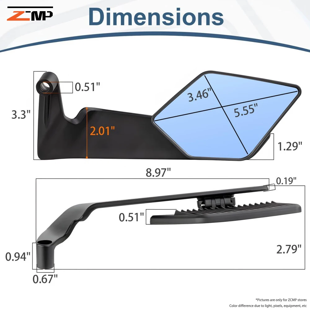 Universal 8-10mm Fold Rearview Mirror Aluminum Alloy Motorcycle Accessories for Kawasaki Z400-Z1000 Duke 125-1290 MT03 MT07-D3