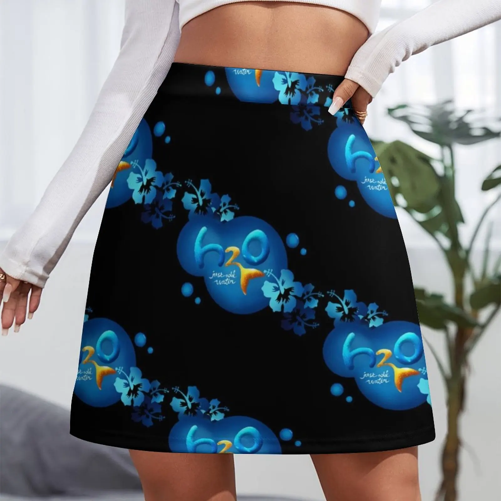 H2O just add water Mini Skirt korean women's clothes luxury designer clothing women